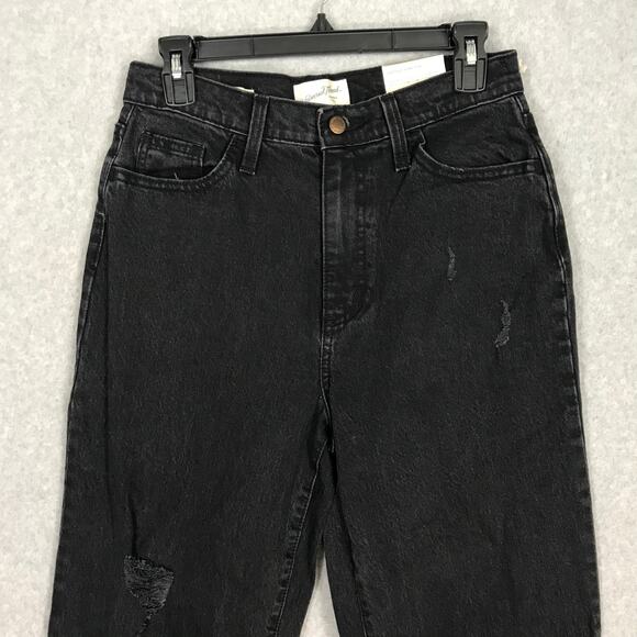 Universal Thread Jeans Womens 6 Black Straight Baggy Loose 90s Grunge Skater Y2K - Picture 3 of 14